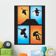 Skater Air Silhouettes Wall Decal