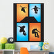 Skater Air Silhouettes Wall Decal