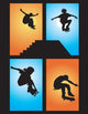 Skater Air Silhouettes Wall Decal