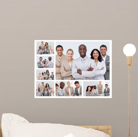 Collage Friendly Business People Wall Decal