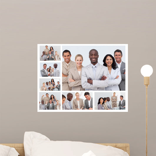 Collage Friendly Business People Wall Decal