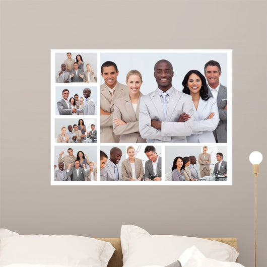 Collage Friendly Business People Wall Decal