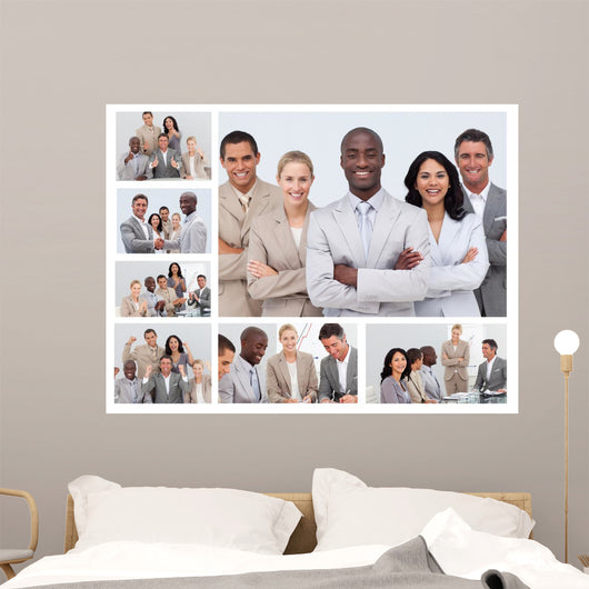 Collage Friendly Business People Wall Decal