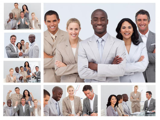Collage Friendly Business People Wall Decal
