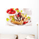 Waffles with Strawberries Wall Decal