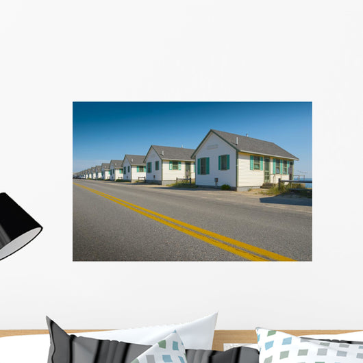 Seaside Beach Homes along Wall Decal