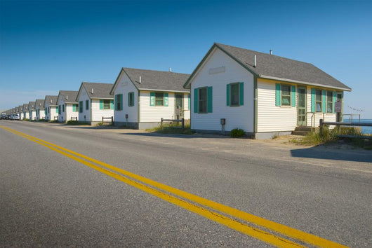 Seaside Beach Homes along Wall Decal