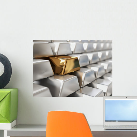 Silver Ingots with One Wall Decal