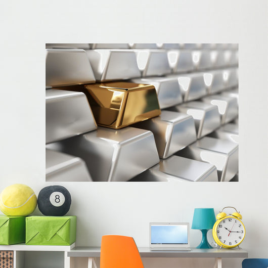 Silver Ingots with One Wall Decal