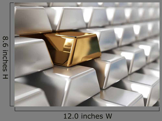 Silver Ingots with One Wall Decal