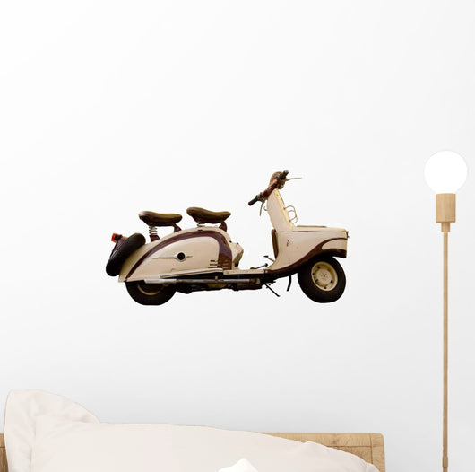 Vintage Motor Scooter Wall Decal