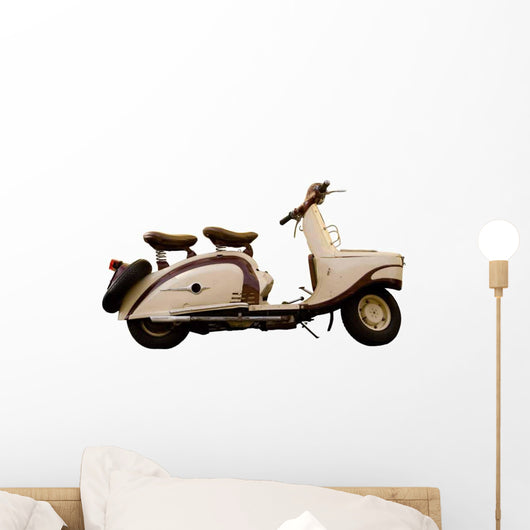 Vintage Motor Scooter Wall Decal