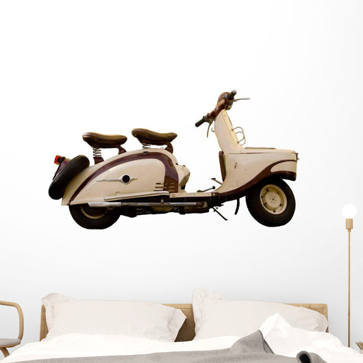 Vintage Motor Scooter Wall Decal