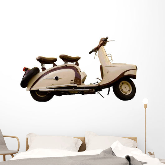Vintage Motor Scooter Wall Decal