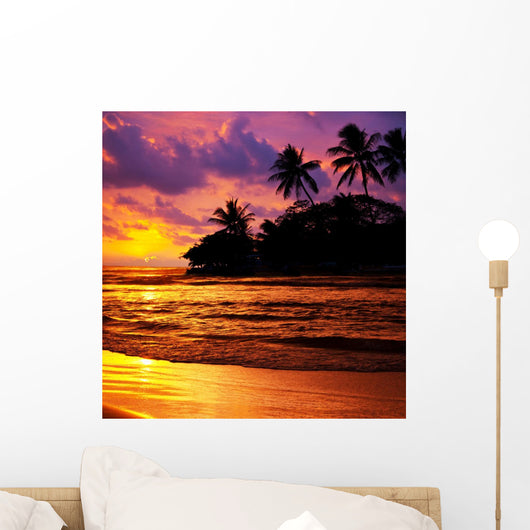 Tropical Beach Wall Decal Design 3
