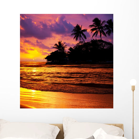 Tropical Beach Wall Decal Design 3
