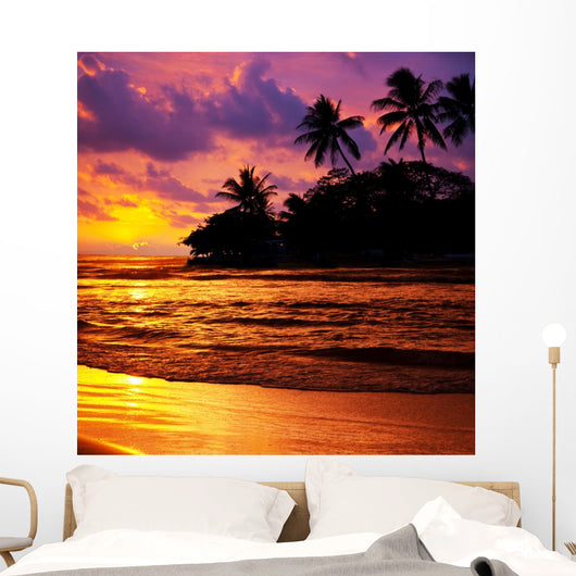 Tropical Beach Wall Decal Design 3