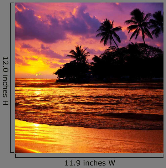 Tropical Beach Wall Decal Design 3