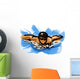 Stylized Swimmer Illustration Wall Decal