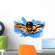 Stylized Swimmer Illustration Wall Decal