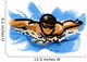 Stylized Swimmer Illustration Wall Decal