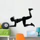 Woman Workout Fitness Posture Wall Decal Design 4