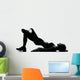 Woman Workout Fitness Posture Wall Decal Design 3