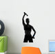 Woman Workout Fitness Posture Wall Decal Design 1