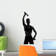 Woman Workout Fitness Posture Wall Decal Design 1