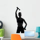 Woman Workout Fitness Posture Wall Decal Design 1