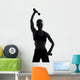 Woman Workout Fitness Posture Wall Decal Design 1