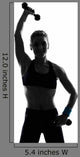 Woman Workout Fitness Posture Wall Decal Design 1