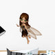 Cute Toon Fairy Brown Wall Decal