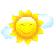 Sun and Cloud Wall Decal