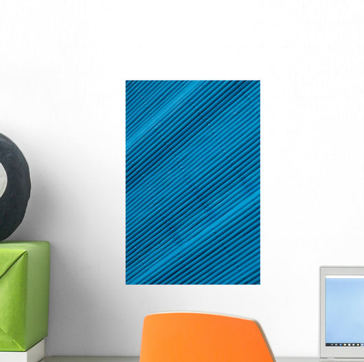 Blue Bamboo Mat Wall Decal