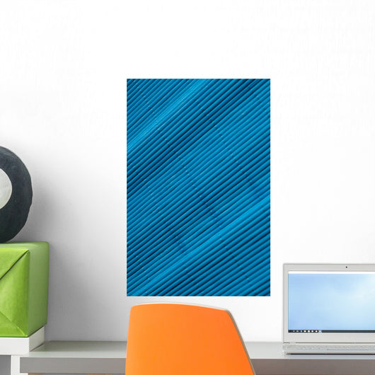 Blue Bamboo Mat Wall Decal