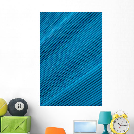 Blue Bamboo Mat Wall Decal