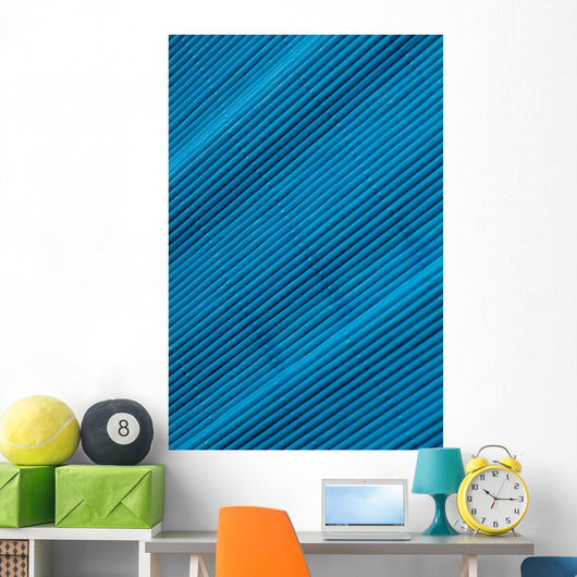 Blue Bamboo Mat Wall Decal