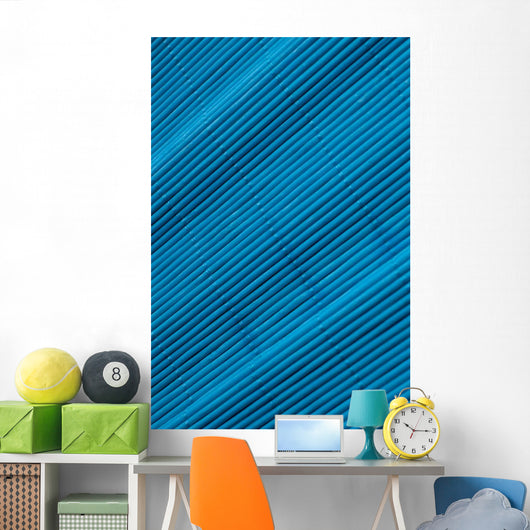 Blue Bamboo Mat Wall Decal