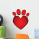 Love Paw Print Wall Decal