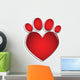 Love Paw Print Wall Decal