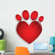 Love Paw Print Wall Decal