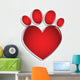 Love Paw Print Wall Decal