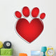Love Paw Print Wall Decal