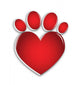 Love Paw Print Wall Decal