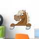 Horse Mascot Cartoon Head Wall Decal