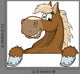 Horse Mascot Cartoon Head Wall Decal