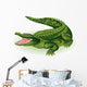 Vector Illustration Crocodile White Wall Decal