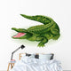 Vector Illustration Crocodile White Wall Decal