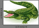 Vector Illustration Crocodile White Wall Decal